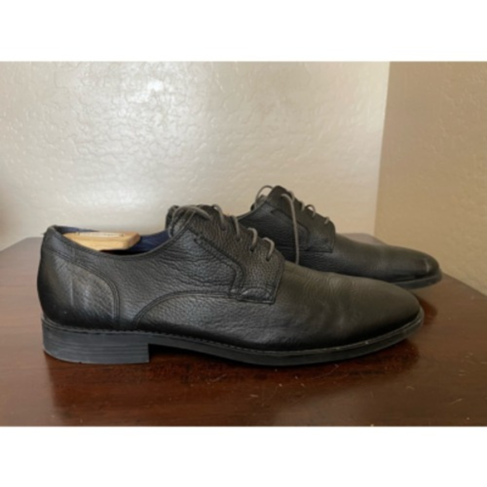 Cole Haan Mens Nelson Plain Ox II Oxford Dress Shoes Black Leather Lace Up 13 M